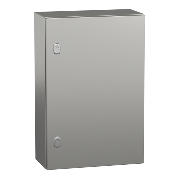 NSYS3X6420H Wall mounted enclosure, Spacial S3X, stainless steel 316L, plain door, 600x400x200mm, IP66