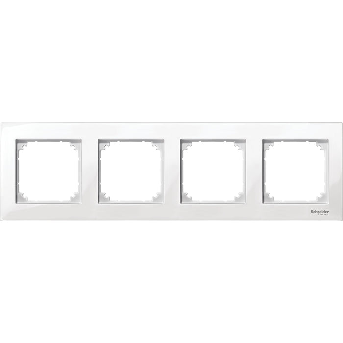 MTN515419 Cover frame, Merten M-Plan, 4 gangs, polar white