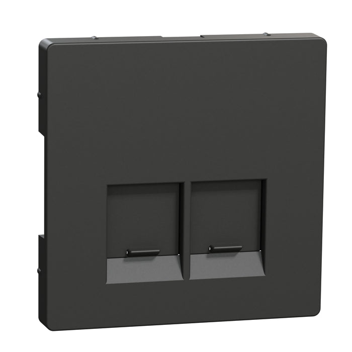 MTN4572-6034 Cover plate, Merten System M, for 2 data socket, anthracite