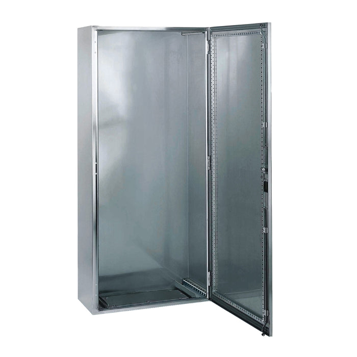 NSYSMX181240H SMX 316L stainless monobloc enclosure, H1800xW1200xD400mm, Scotch Brite® finish.