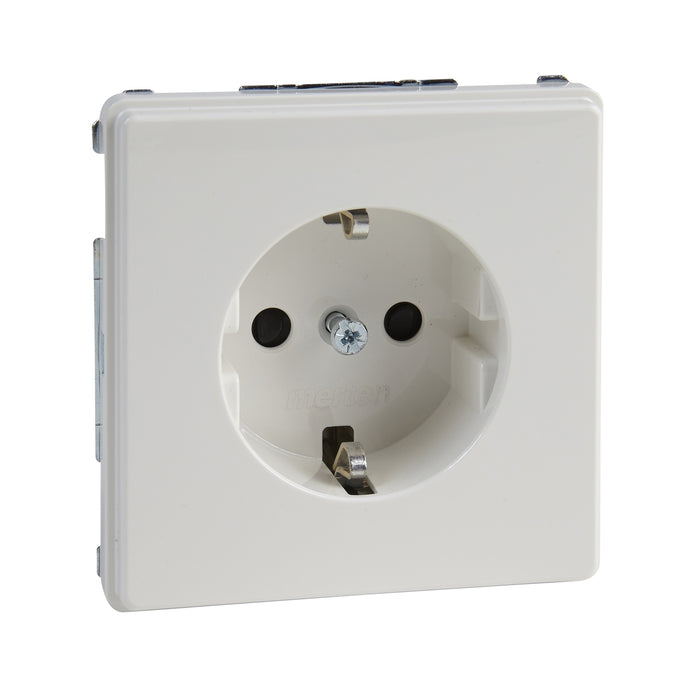 MTN2300-7219 SCHUKO socket-outlet, shutter, screwless terminals, polar white, Aquadesign