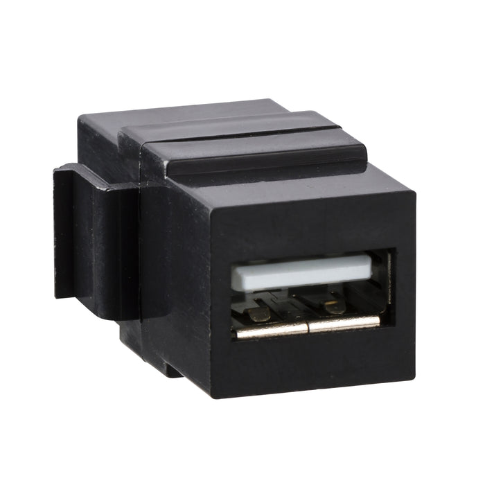 MTN4581-0001 USB 2.0 Connector jack, Merten, Keystone, black