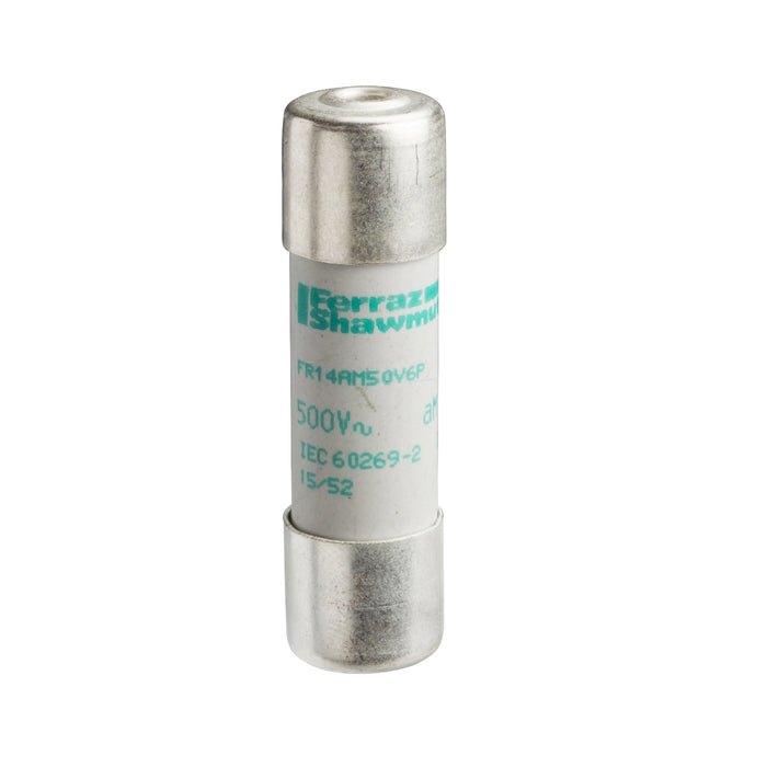 DF3EA06 NFC cartridge fuses, Tesys GS, cylindrical 14 mm x 51 mm, fuse type aM, 500 VAC, 6 A, with striker