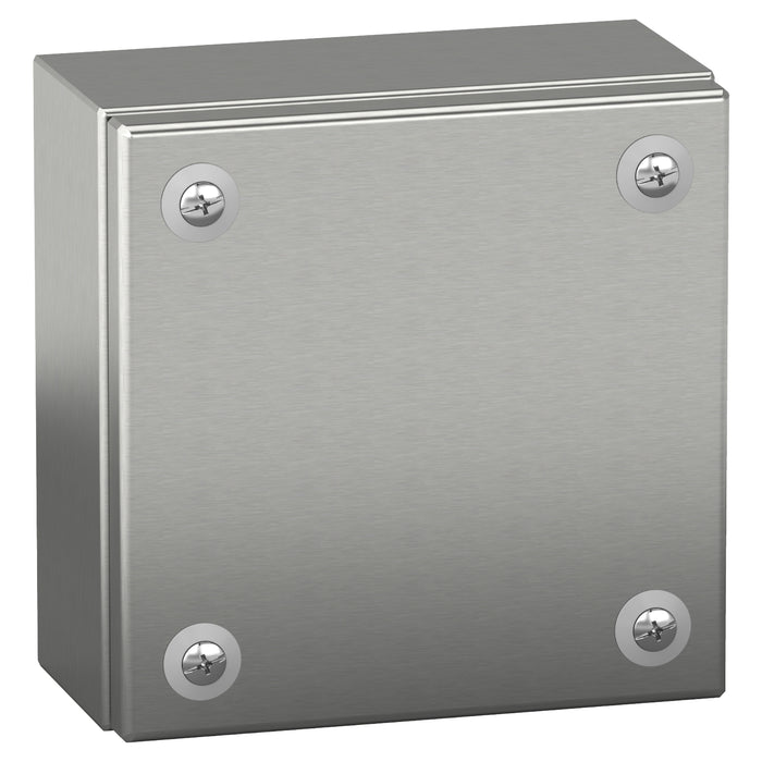 NSYSBX15158 Stainless steel wall mounted industrial box, Spacial SBX, 150x150x80 mm, IP66