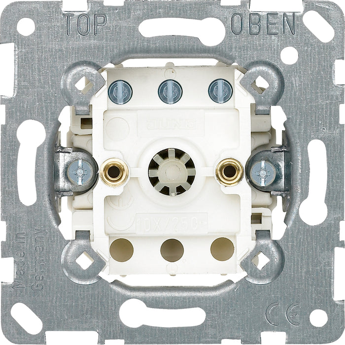 MTN317100 Selector switch, Merten inserts, mechanism with fixing frame, 2 positions, IP20,