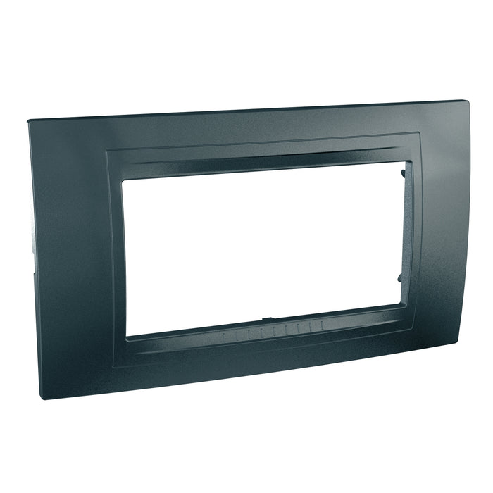 MGU4.104.62 Unica Allegro - cover frame - 4 modules - graphite grey