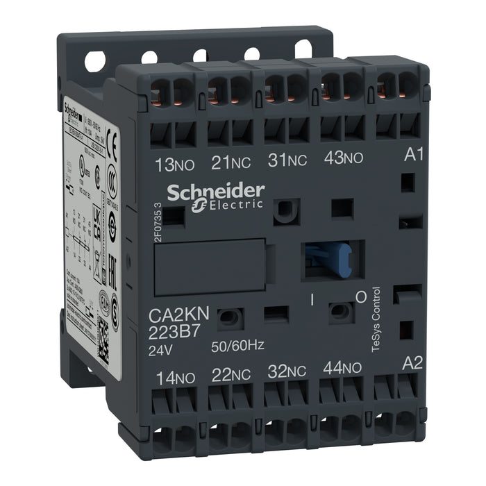 CA2KN223P7 control relay, TeSys K, 4P(2NO+2NC), 690V, 230V AC coil, without integral suppression device