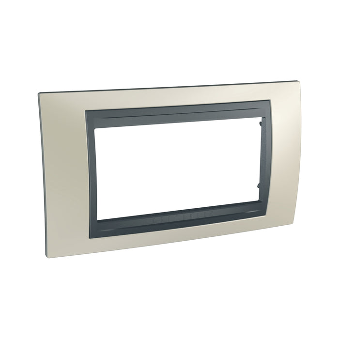 MGU66.104.295 Unica Top - cover frame - 4 modules - opal titanium/graphite