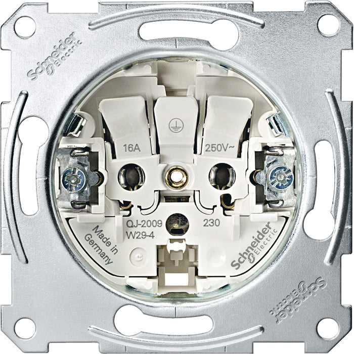 MTN2000-0000 Socket-outlet, Merten inserts, mechanism, 2P, 16A, CEE 7 standard, screwless terminals