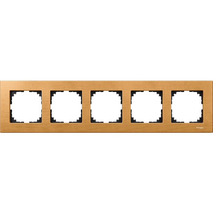 MTN4055-3470 Cover frame, Merten M-Elegance wood, 5 gangs, beech