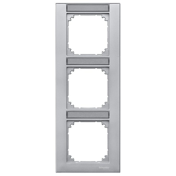 MTN476360 Cover frame, Merten M-Plan, 3 gangs, aluminium