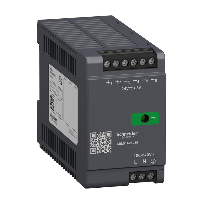 ABLS1A24038 Regulated Power Supply, 100-240V AC, 24V 3.8 A, single phase, Optimized