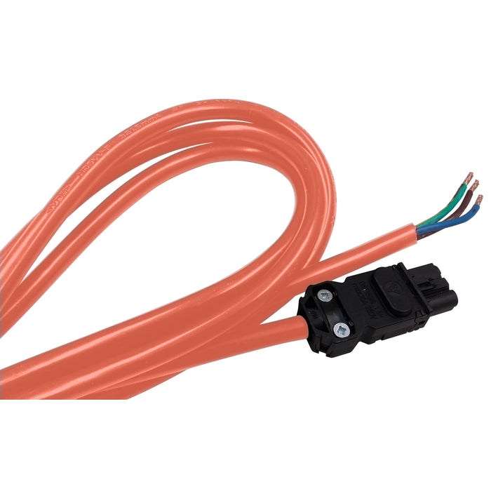 NSYLAM3MN Orange Power cable 3m long for IEC Multi-fixing LED lamps