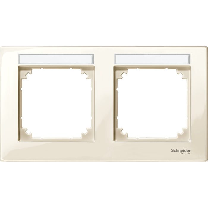 MTN514244 Cover frame, Merten M-Plan, 2 gangs, white