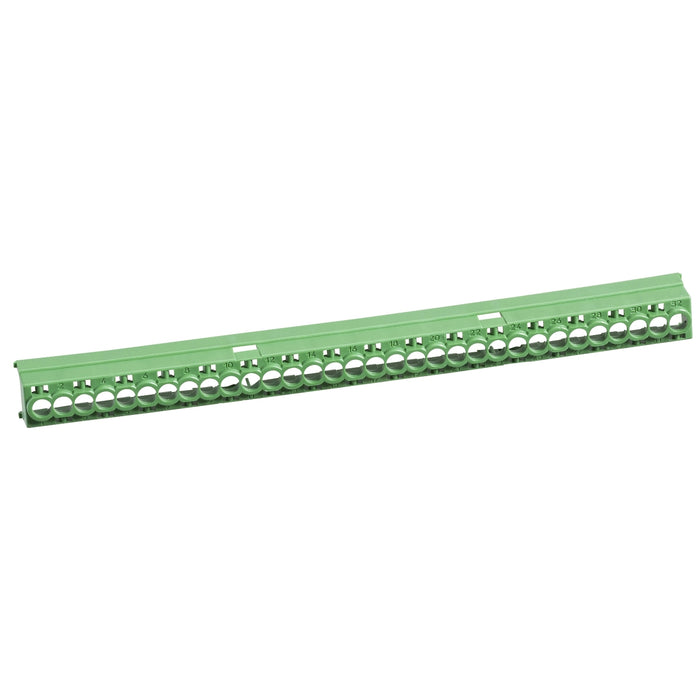 13583 Protective cover, Kaedra, for 16, 22 and 32 holes terminal block, green