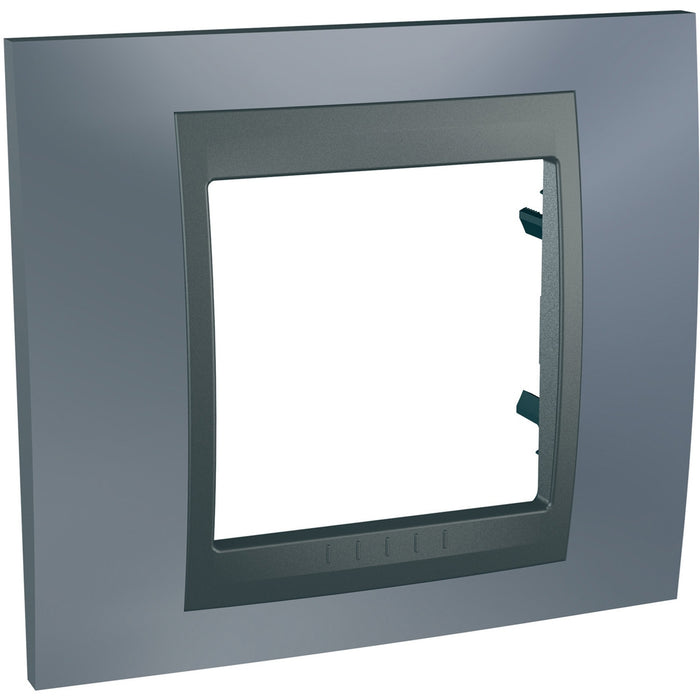 MGU66.002.297 Unica Top - cover frame - 1 gang - metal grey/graphite