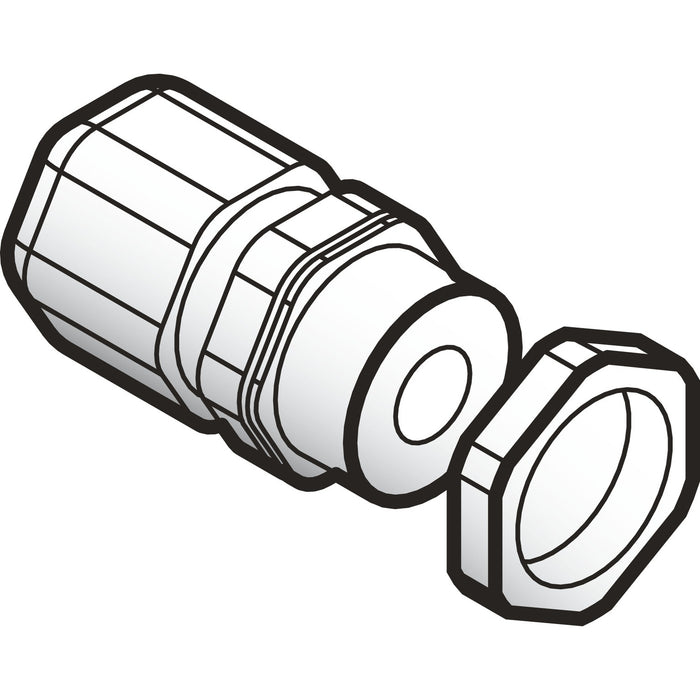 DE9PEM20010 M20 x 1.5 cable gland for use with Ø 6 to 12 mm cable