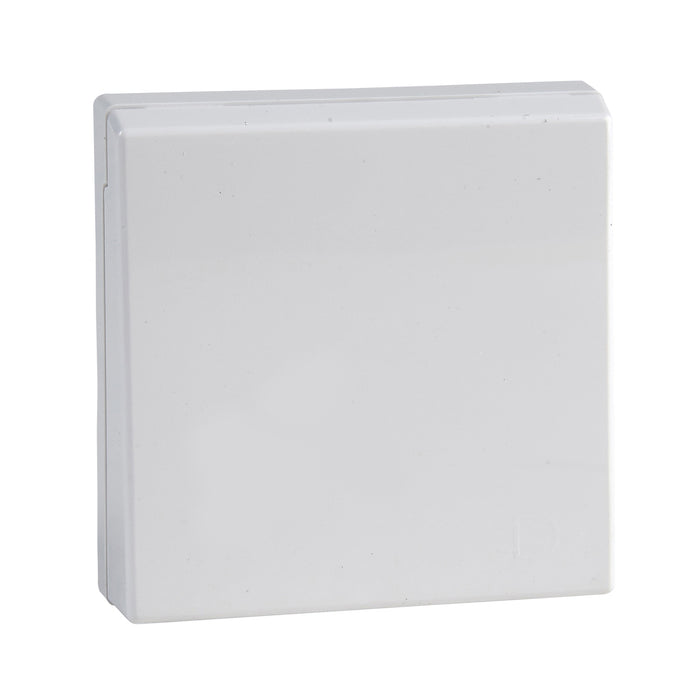 MTN2340-0325 Cen.pl. w. hng.lid f. SCHUKO sock.-out. insert, active white, glossy, System M