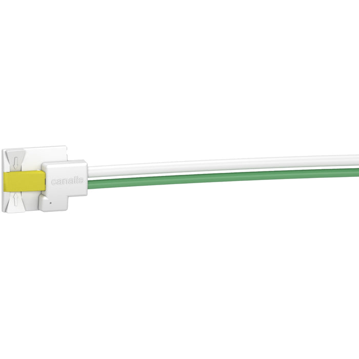 KBC16DCS202T Tap off unit, Canalis KB, 16A, L2+N+PE, direct connection, pre wired, 2m length, compatible DALI/KNX protocol, yellow