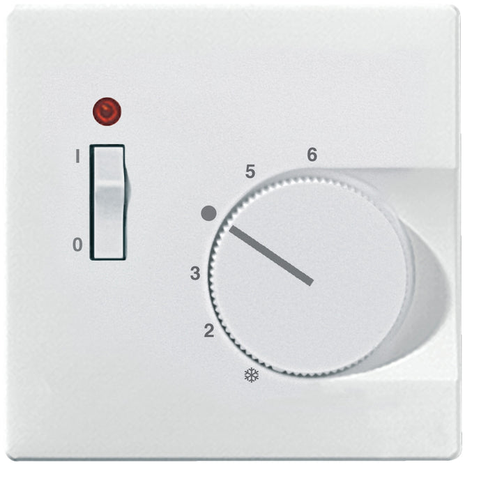 MTN539719 Cen.pl. f. room temp. ctrl insert w. switch, polar white, Artec/Trancent/Antique