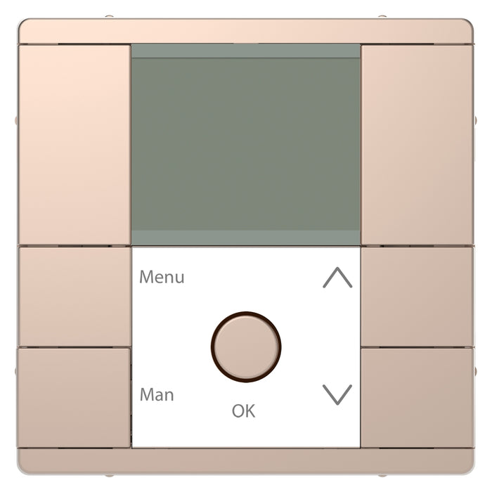 MTN5755-6051 Time switch, Merten System Design, mechanism with central plate, electronic, varnished, IP20, champagne metallic