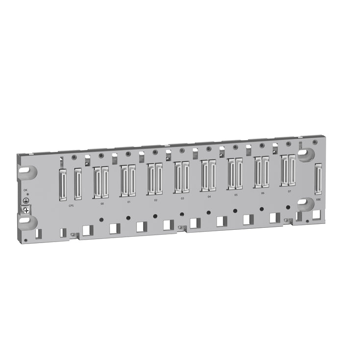 BMEXBP0800H rack, Modicon X80, 8 slots, Ethernet backplane, ruggedized