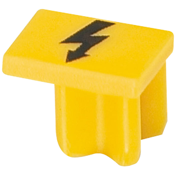 NSYTRACSR6 WARNING LABEL FOR 6MM² SPRING TERMINAL BLOCKS, YELLOW