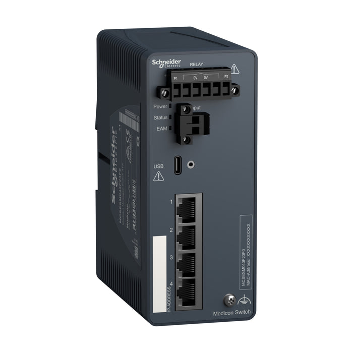 MCSESM043F23F0 Modicon Managed Switch - 4 ports for copper