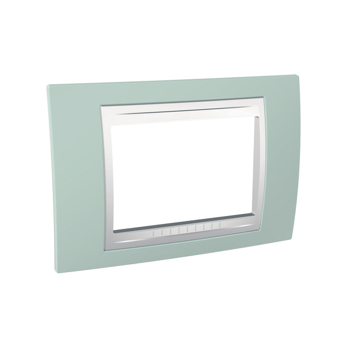 MGU6.103.870 Unica Plus - cover frame - 3 modules - water green/white