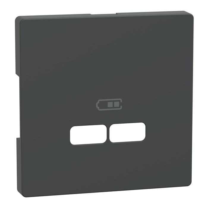 MTN4367-6034 Cover plate, Merten System M, for 2 USB charger, anthracite