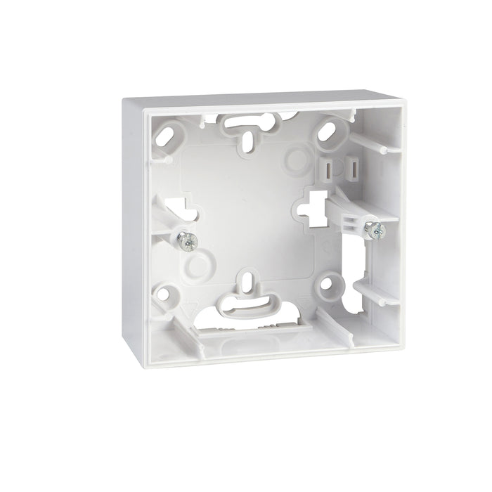 MGU8.002.18 Unica Basic/Colors - surface box - white - 2 m - 4 knock-outs holes - white