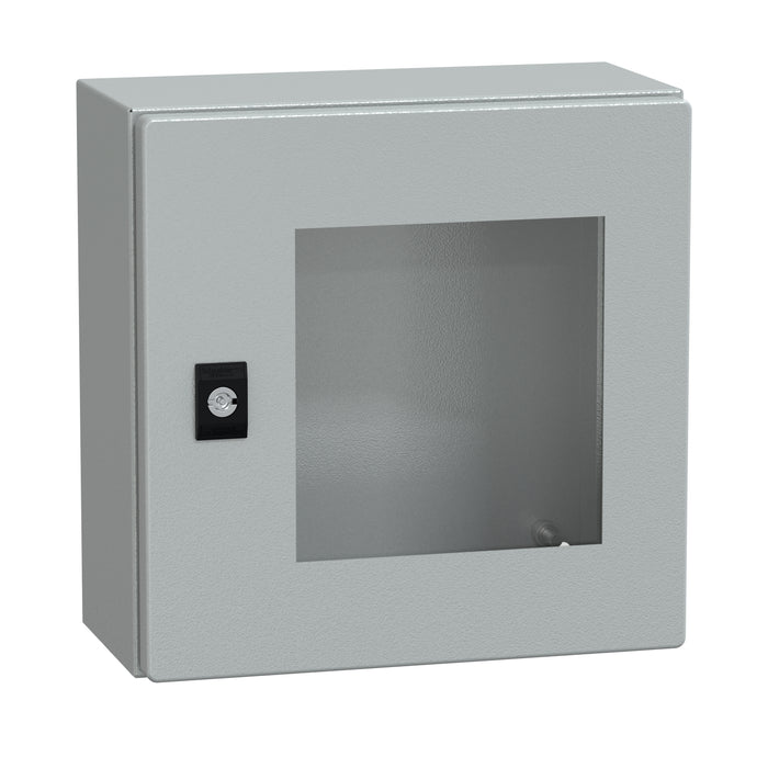 NSYCRN33150T Spacial CRN tspt door w/o mount.plate. H300xW300xD150 IP66 IK08 RAL7035..