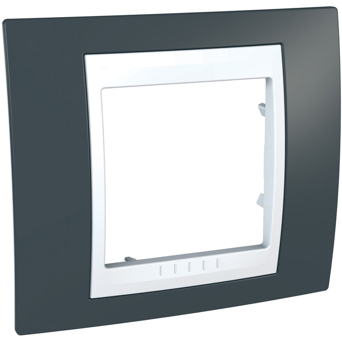 MGU6.002.877 Unica Plus - cover frame - 1 gang - slate grey/white