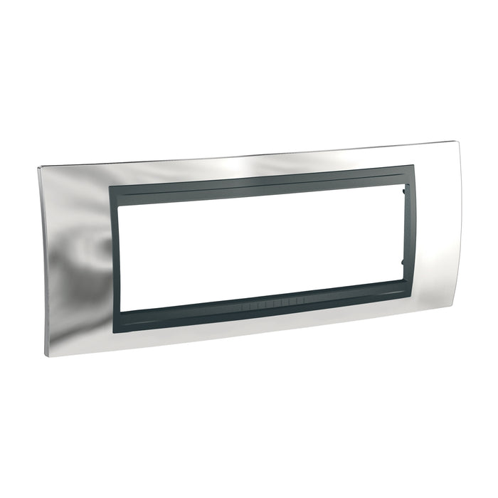 MGU66.106.210 Unica Top - cover frame - 6 modules - bright chrome/graphite