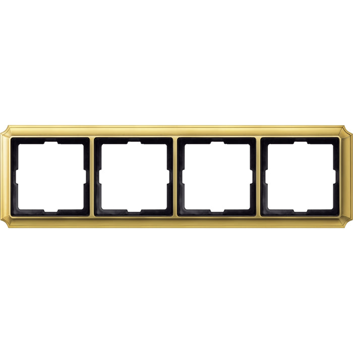 MTN483421 Antique frame, 4-gang, polished brass