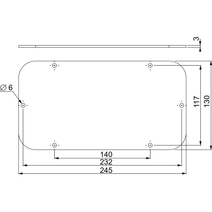 NSYTLCU Aluminium for Spacial S3D encl. L245xW130.