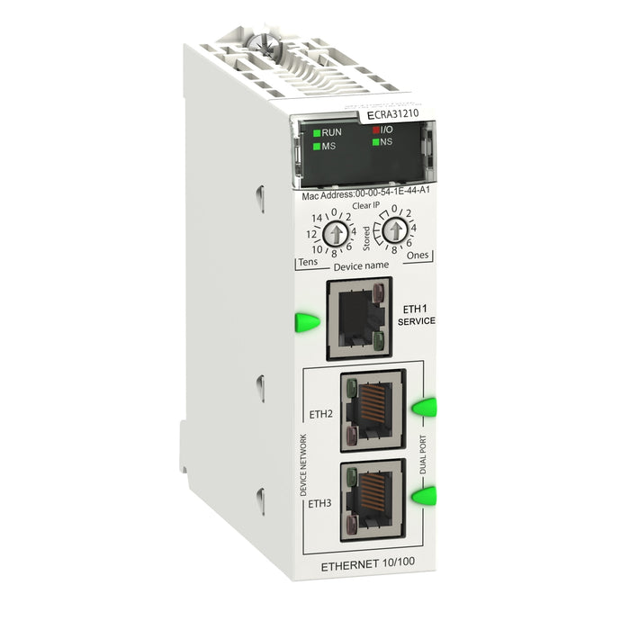 BMECRA31210 EIO drop adapter, Modicon X80, with Ethernet backplane