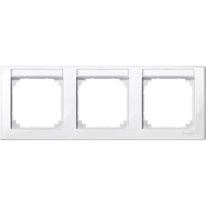 MTN471319 Cover frame, Merten M-Smart, 3 gangs, polar white