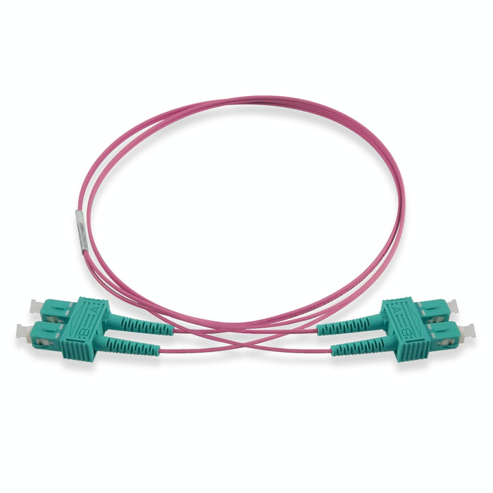ACTFP2C1M45M10 Fibre optic patch cord, Actassi, OM4, SC-SC, duplex, LSZH, 1 m