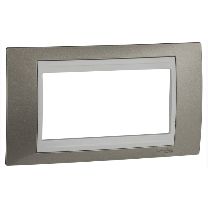 MGU6.104.824 Unica Plus - cover frame - 4 modules - light grey/white