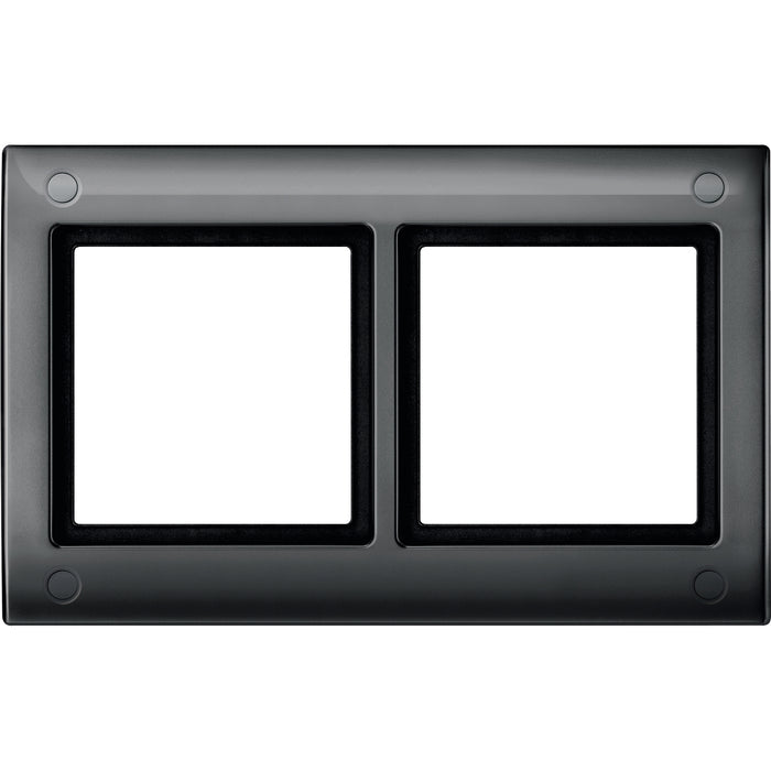 MTN401214 Aquadesign frame with screw connection, 2-gang, anthracite