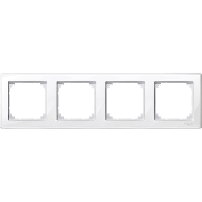 MTN478419 Cover frame, Merten M-Smart, 4 gangs, polar white