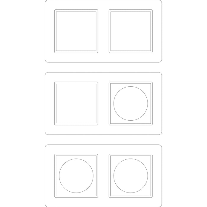 MTN4062-3500 Labelling sheets for 2 gang frame, System M