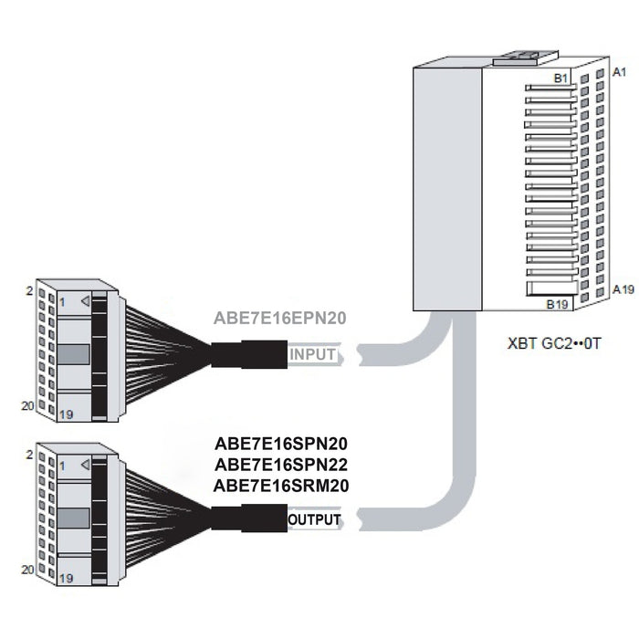 ABE7E16SPN20 connection sub-base ABE7 - for Twido extension - 16 outputs