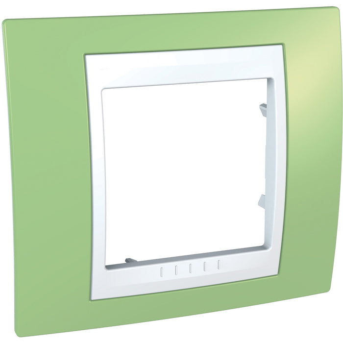 MGU6.002.863 Unica Plus - cover frame - 1 gang - apple green/white