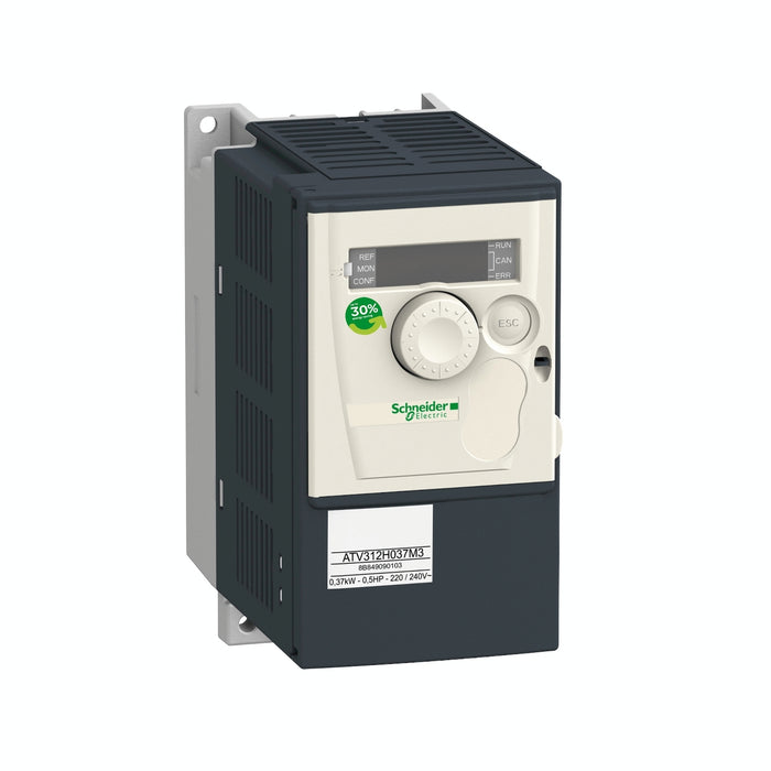 ATV312H037M3 variable speed drive ATV312 - 0.37kW - 1.3kVA - 38W - 200..240 V- 3-phase supply