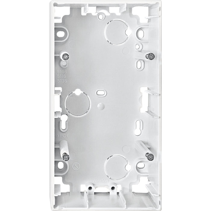 MTN510619 Surface-mounted housing, 2-gang, polar white, M-Arc, M-Smart, M-Plan