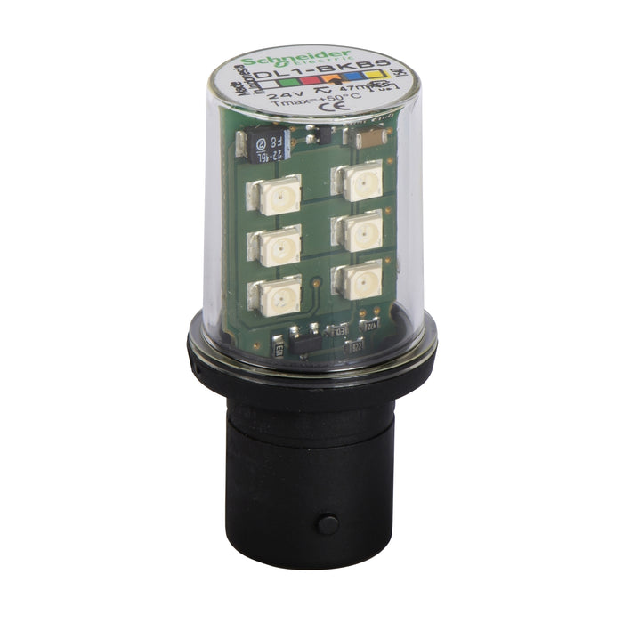 DL1BKB5 LED bulb, Harmony XVB, BA15d, orange, flashing signaling type, 24V AC