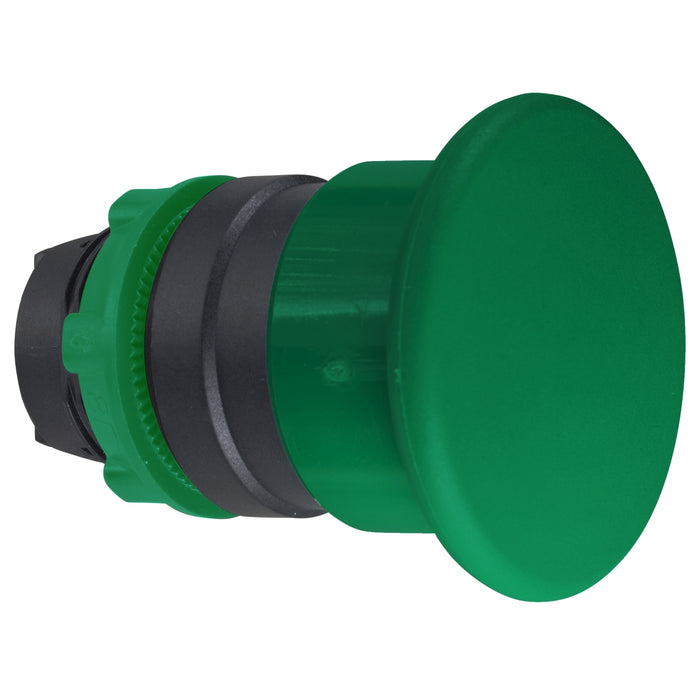 ZB5AC3 Head for non illuminated pushbutton, Harmony XB5, plastic, green, mushroom 40mm, 22mm, spring return
