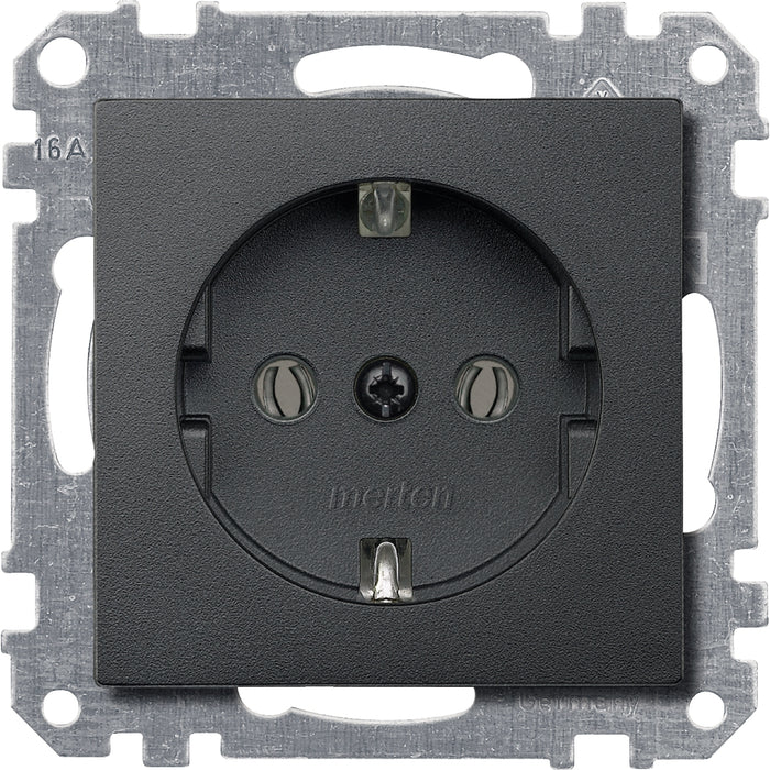 MTN277114 SCHUKO socket-outlet insert with screw terminals, anthracite, System M